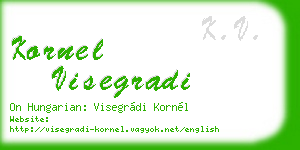 kornel visegradi business card